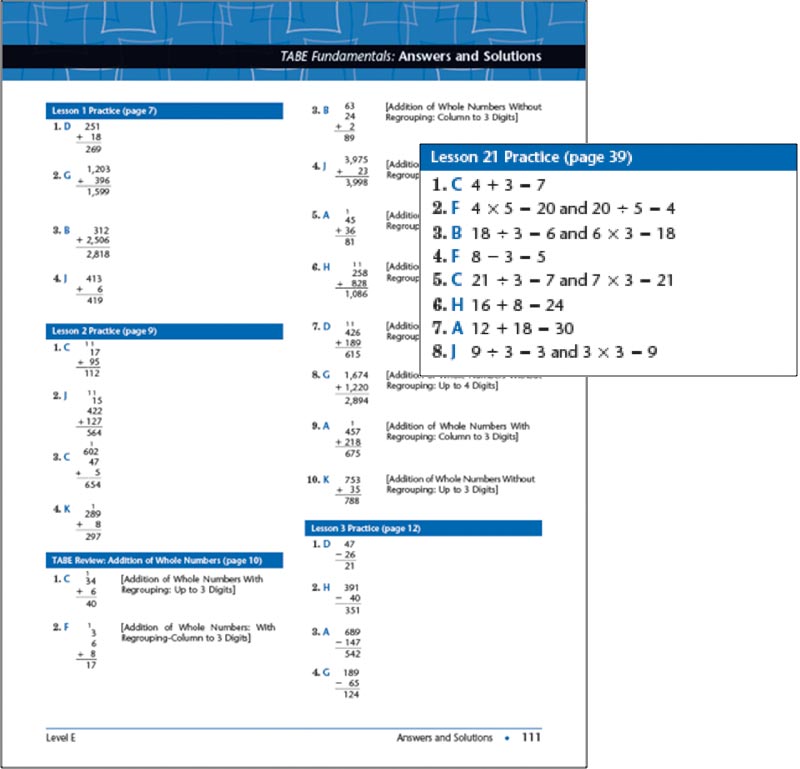 Answers and Solutions
